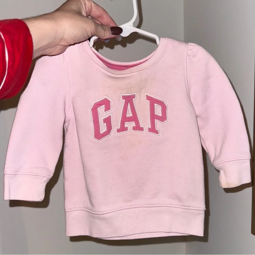 Baby Gap Crew Neck Pink Logo Sweatshirt